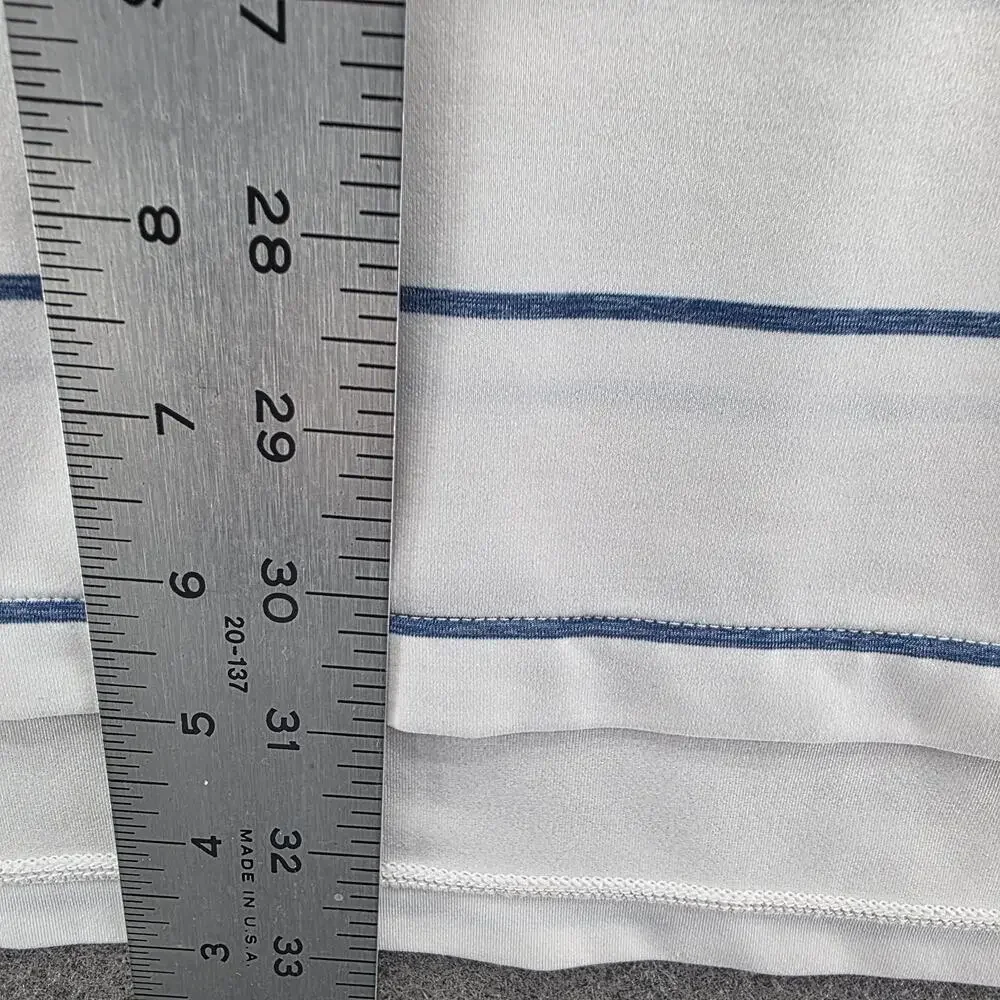 RLX Ralph Lauren Shirt Mens XL White Blue Stripe Loch Lloyd Golf Polo